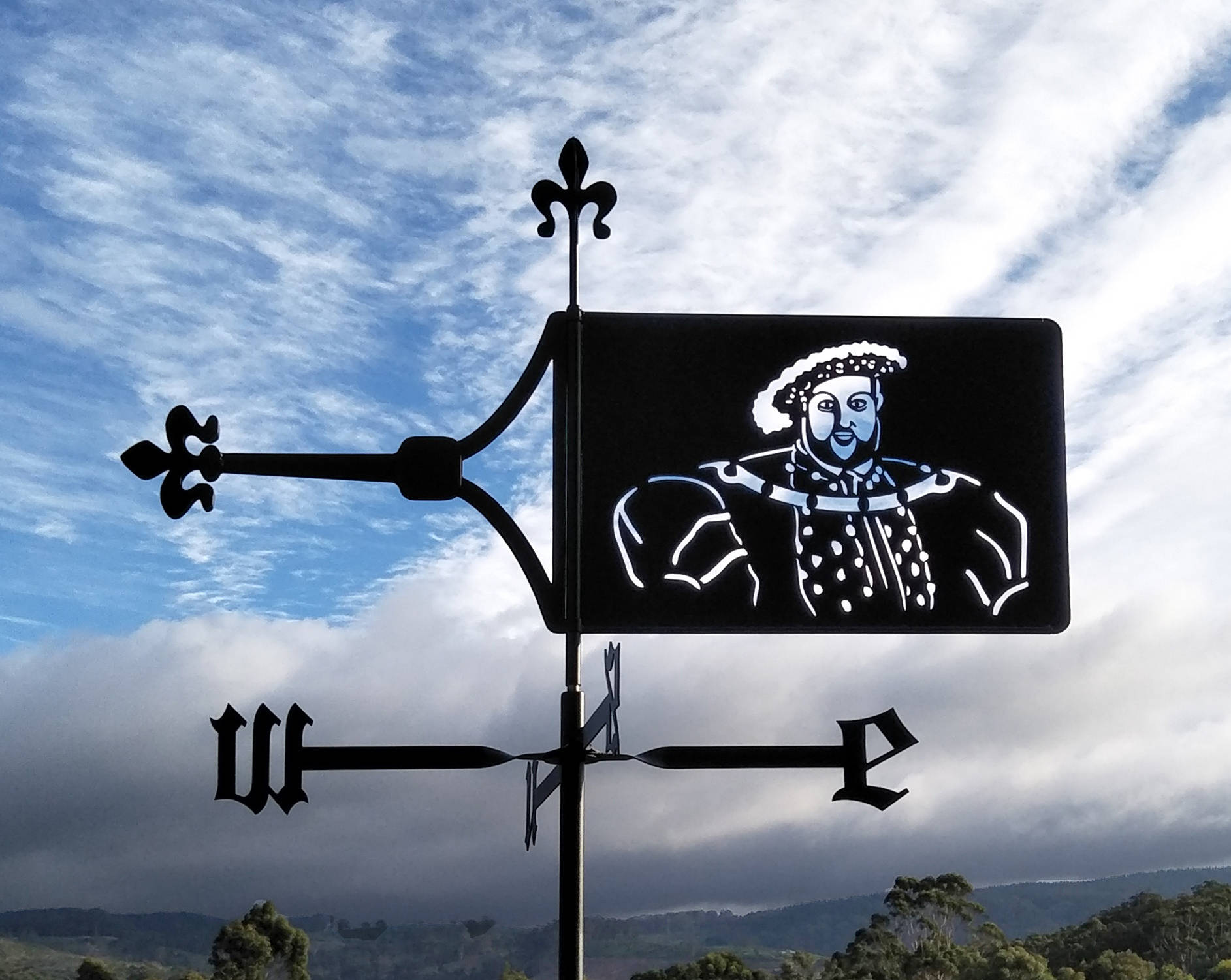 Custom Made Henry V111 Weathervane Custom made Australian banner weathervane of Henry V111