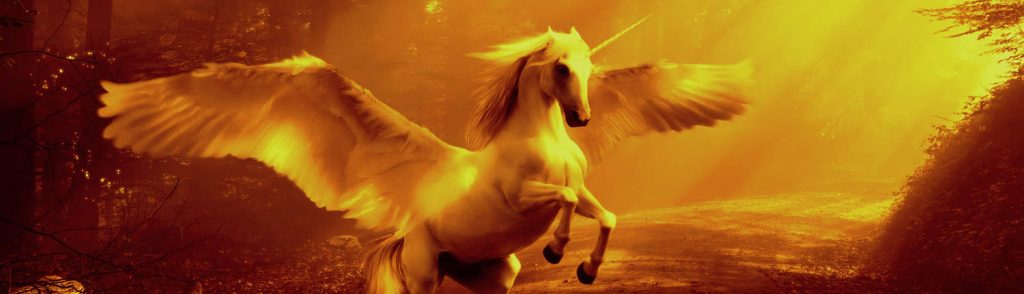 Beautiful fantasy art image depicting a unicorn pegasus.